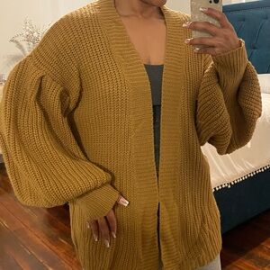 Cozy Mustard Knit Sweater